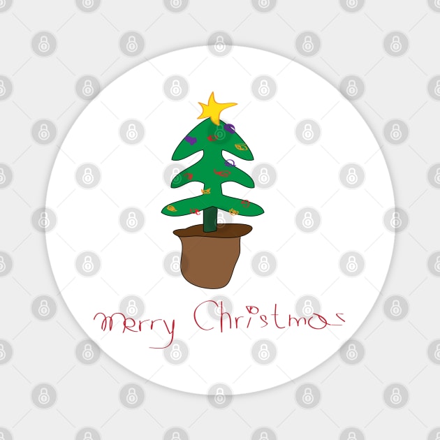 Ugly Christmas tree Magnet by grafart